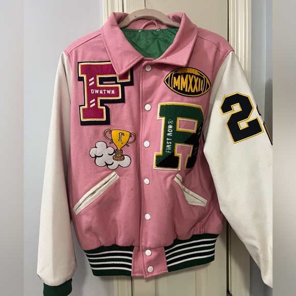 🏆 SALE 🏆 Swankaposh First Row leather varsity jacket-size medium - Picture 5 of 13